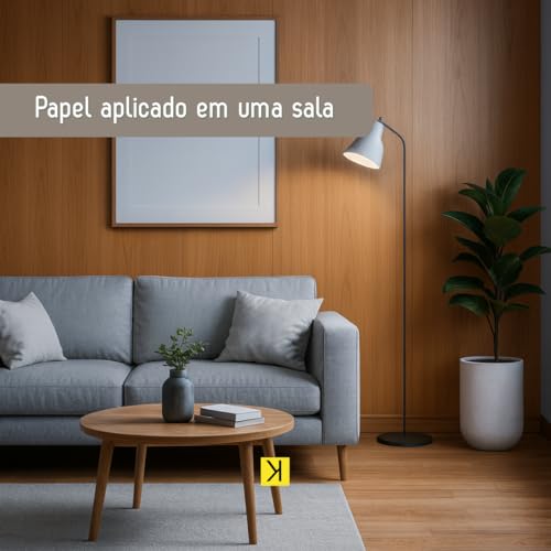 Papel de Parede Adesivo Vinílico Madeira Lavável Autoadesivo 5m x 45cm Estilo Contemporâneo (Carvalho)