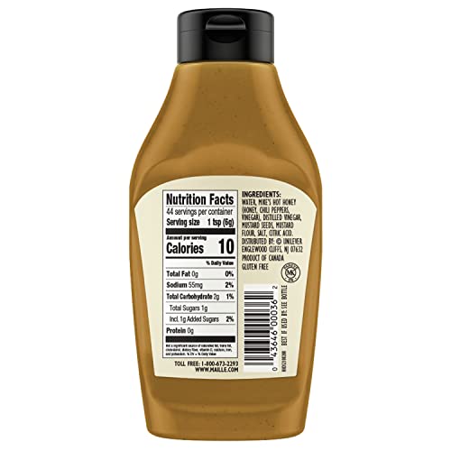 MAILLE X MIKE’S HOT HONEY SPECIAL EDITION SAVORY-SWEET CONDIMENT WITH A SPICY KICK HOT HONEY DIJON MUSTARD GLUTEN-FREE, SHELF-STABLE 9.4OZ