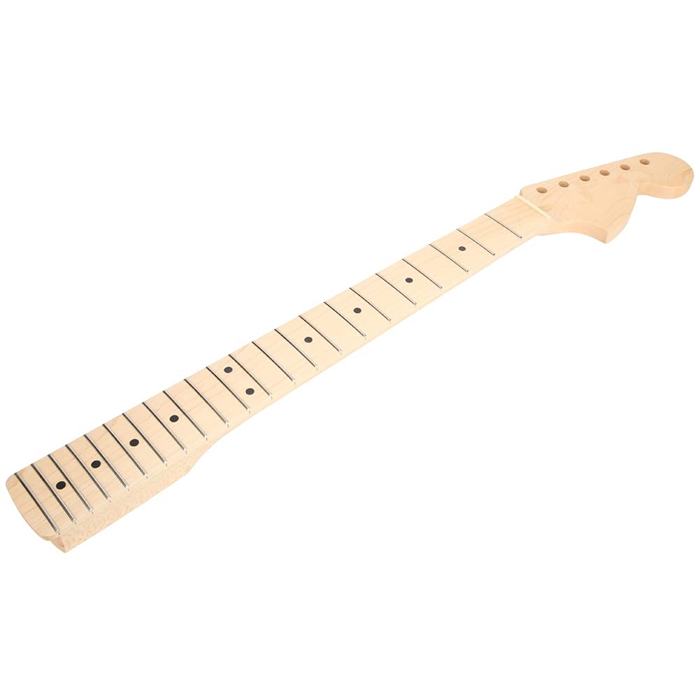 Guitar Neck, 22 Fret Maple Guitar Neck Fingerboard Replacement for ST Electric Guitar Musical Instrument Accessories