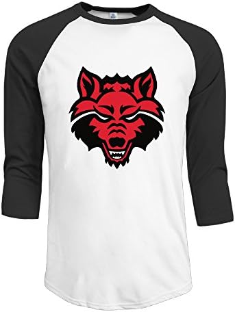 Men's Arkansas State Red Wolves Primary Logo 3/4 Sleeve Baseball T Shirts