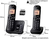 Panasonic KX-TGC222EB DECT Cordless Phone with Answering Machine Twin Handsets view 5