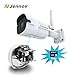 Jennov Wireless WiFi Security IP Camera 1080P Home Video Network Surveillance Pre-Installed 16G MicroSD Card with 3mm Lens Outdoor Waterproof Night Vision