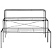 Large Modern Black Metal 3 Tier Shelf Flower Plant Display Stand Rack/Freestanding Home Decor Shelvesthumb 3