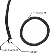 ZHIYE 50 Pcs Elastic Hair Bands 4mm No Metal Strong Hair Ties Thick view 4