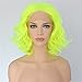 Sapphirewigs Yellow Color Wavy Glueless Synthetic Lace Front Wig Heat Resistant Hand Tied Lace Front Wigs For Women Party