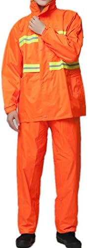 Rainfly Men's Orange Reflective Raincoat pants Suit