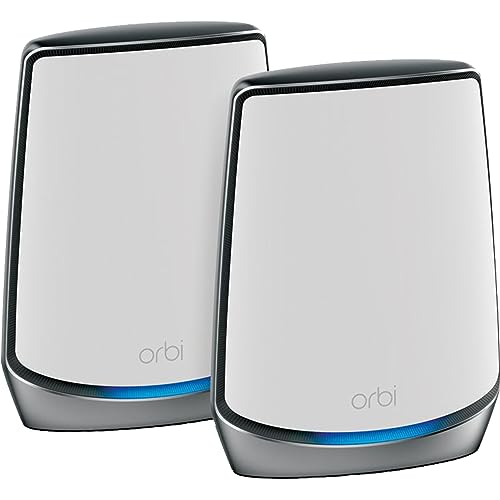 NETGEAR Orbi WiFi 6 Mesh WLAN System RBK852 (WiFi 6 Router + Satellit Repeater, TriBand Mesh AX6000, bis zu 350 m² Abdeckung und bis 100 Geräte bis 6