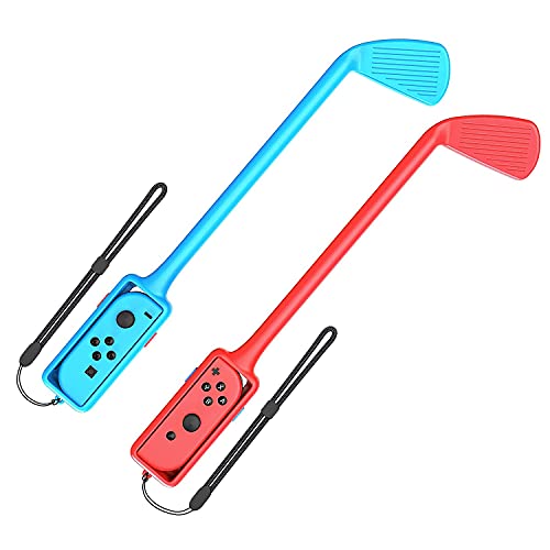Switch Golf Club, 2 Pack Set, Controller Handle Grip with Hand Strap, Accessories Kit Compatible