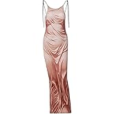 4UFIT Women's Sexy Spaghetti Strap 3D Print Bodycon Maxi Dress Slim Fit Backless Summer Long Dresses