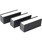 MVISUAL C Channel Magentic Label Holders 1x3 Inches with Paper Inserts and Clear Plastic Protectors, Pack of 30, Magnetic Dat