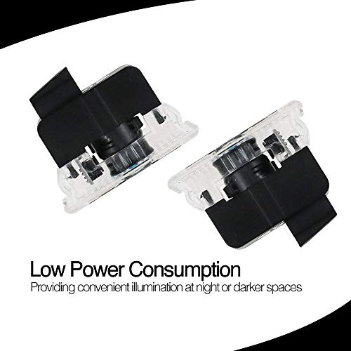 CoolKo Newest Power Welcome Lamp Car Led Courtesy Door Projector Light Ghost Shadow Lights for Tesla Model S, Model X and Model 3 [Red White - Tesla Logo and Name - Design 1] - Thumbnail 3