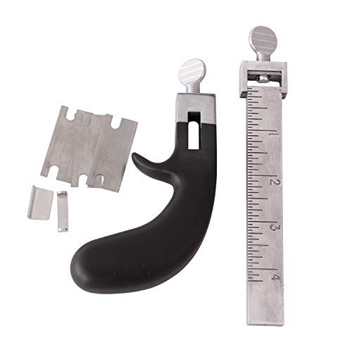 Professional Leather Strap Cutter Hand Cutting Tool Draw Gauge Leathercraft Strip Belt DIY Hand Cutting Leather Tools with Blades