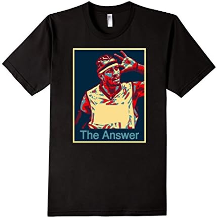 Men's Allen Iverson "The Answer" - Basketball Fan T-Shirt Medium Black