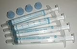 BAXA ExactaMed Oral Liquid Medication Syringe 3cc/3mL 4/PK Clear Medicine Dose Dispenser With Cap Exacta-Med BAXTER Comar Latex Free