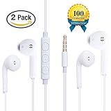 LTI-DIRECT Premium Quality Headphones With Microphone Remote Earphones For iOS Devices Samsung Galaxy/Note, LG V10 V20 G5 G6, HTC (2 Pack White)