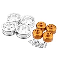 XuBa Metal Upgraded RC Car Wheel Hub for 1/16 WPL B14 B16 B24 C14 C24 B16 B36 JJ/RC MN RC Model Vehicle Silver Halloween