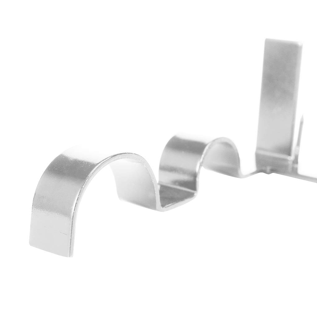 Lpl Double Rod Brackets Curtain Rod Wall Bracket Curtain Holders Tap Right Into Window Frame No Screws No Drills (Silver)