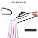 SONGMICS 50 Pack Coat Hangers, Heavy-Duty Plastic Suit Hangers, S-Shaped Opening, Space-Saving, 360º Swivel Hook, 16.3 Inches Wide, Ink Black UCRP41BK-50
