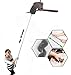Microfiber Feather Duster with Telescoping Extension Pole/Hypoallergenic Dust Cleaner/Bendable Flexible Cleaning Head/Extendable Tool for Ceiling Fan,Gap… (Black)