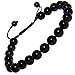 Handmade Black Onyx 10mm Lucky Gemstone Bead Adjustable Pull & Tied Bracelet Fits All Men Women