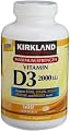 Kirkland Signature Maximum Strength Vitamin D3 2000 I.U. , Pack of 3