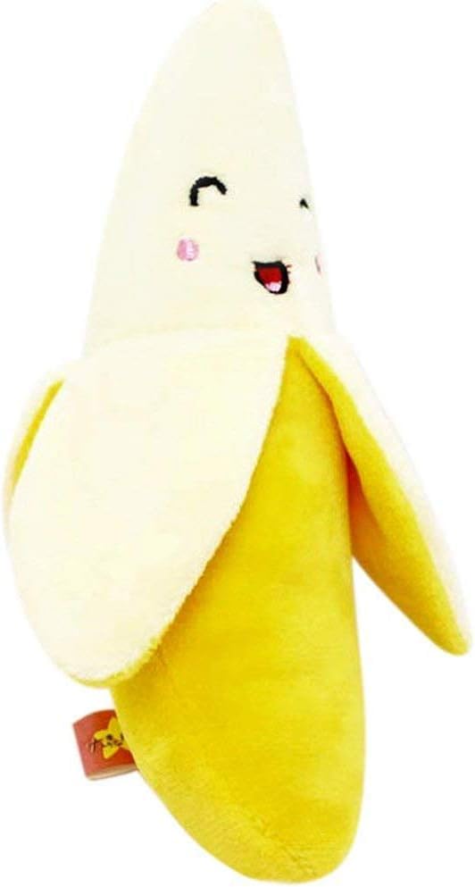 SquarezhenBo 1Pc Yellow Fliyeong Banana Plush Toy, Fun Chew Toy for Small Pets, Chewing games, Toys