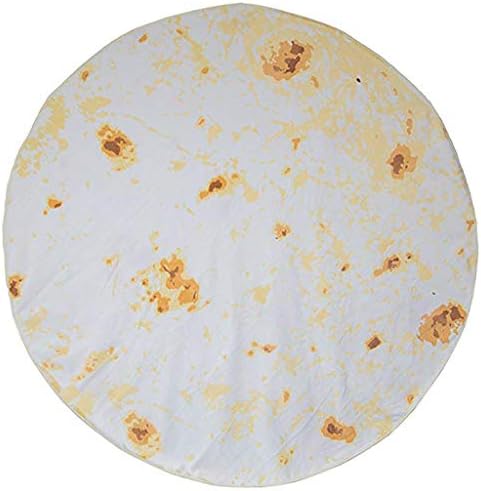 Riverdalin Food Creations Burrito Round Carpet Crawling Mat Play Rugs Photography Props for Kitchen Bathroom Baby Room