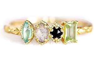Personalized Grandma Mom Family Ring - Vintage Milgrain Birthstone Promise Anniversary Jewelry Gift for Her, Copper, custom