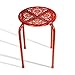 dar Living Daisy Metal Stool, Red (2-Pack)