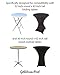 Goldstream Point Black 32 Inch Round x 43 Inch Tall Spandex Cocktail Tablecloth Folding Cover Stretch