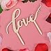 Pixnor Love Cake Topper Love Sign Wood for Wedding Birthday Party