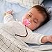 HAUTOCO 4 Pack Baby Leather Pacifier Clips, Handmade Suede Braided Leash Pacifier Teething Toy Holders for Boys and Girls