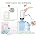 Water Bottle Pump, Puhibuox USB Charging Universal Electric 5 Gallon Water Dispenser, Waterproof LED Button Automatic Drinking Water Jug Pump for 2-5 Gallon Water Jug, Plus 3 Silicone Hoses (White)