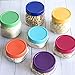 The Goods Mall - 14 Pack - Color Plastic Mason Jar Lids - Fits Ball and Kerr - 7 Wide Mouth and 7 Regular Mouth