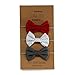 3 Pack Classic Girl Bows on Nylon Headband (Large, Red/Gray/Black Dot)