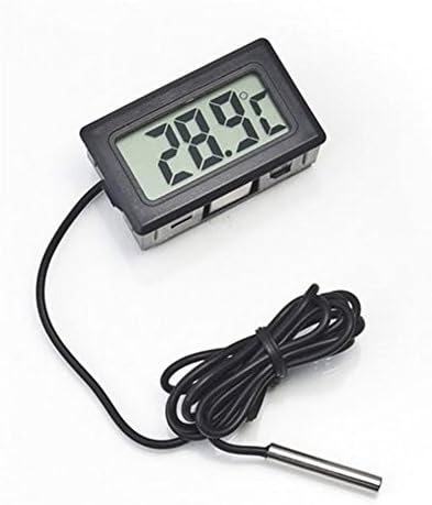 Digital Temperature Thermometer Monitor for Refrigerator Fridge Freezer Aquarium Kitchen with LCD Display, Waterproof by Right Options(1 Pack of Black)