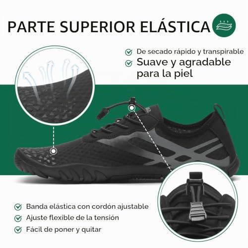 SAGUARO Men's Women's Water Shoes Non-Slip Water Shoes Quick-Drying Beach Shoes for Swimming Surfing Aquatic Pool, Gr.35-48 EU