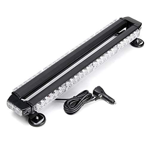 26" 54 LED 7 Flash Mode Traffic Advisor Double Side Emergency Warning Security Vehicle Roof Top Strobe Light Bar with Magnetic Base for Undercover or Tow Truck Construction - Thumbnail 2