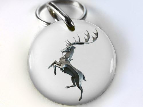 Dog and Cat Customized Pet Id White Game of Thrones Baratheon (Large 1.50")