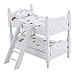 Zerodis Doll Bunk Bed, 1:12 Wooden Children Bedroom Model Toys Miniature Furniture Scene Props Mini Dollhouse Accessories for Boys Girls Gift (Chromatic Geometry)