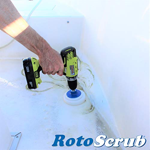 RotoScrub Boat Cleaning Drill Accessory Combo Kit – Includes 2 Drill Brushes and 6 Scrub Pads for Hulls and Decks of Fishing Boats, Kayaks, Canoes, Jet-Skis and Watercraft - Thumbnail 3