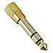 eFuture 615136 LE Quality Headphone Adapter Stereo Gold Plug 1/4-Inch Male to 1/8-Inch Female