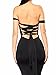 BEAGIMEG Women's Sexy Lace Up Backless Bodycon Midi Party Club Dress, Black, Medium