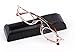 SOOLALA Womens Metal Frame Clip On Makeup Reading Glasses Magnifying Glass Best Gifts for Mother's Day, +2.5D