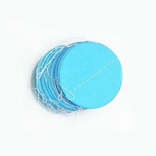 AWESON PARTY Sky Blue Paper Garland Hanging Decorations Circle Dots Streamers Happy Birthday Baby Shower Merry Christmas New Years Party Table Centerpieces Decorations - Thumbnail 2