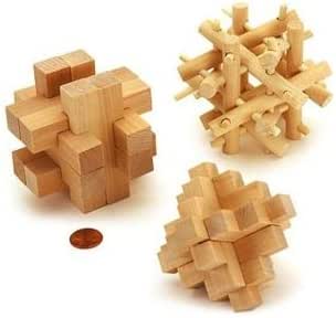 real wood 3d puzzle brain teaser