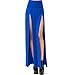 Zeagoo Women's Trends High Waisted Double Slits Maxi Skirt