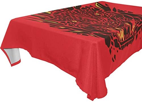 LIUBT Godzilla Dinosaur Rectangle Tablecloth Wedding Party Dining Room Picknic Kitchen Washable Table Cover, 60 W X 120 L inches