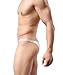 MuscleMate Super Hot Men's Thong Comfort Underwear, Low Raise Thong Underwear (M, Silver)