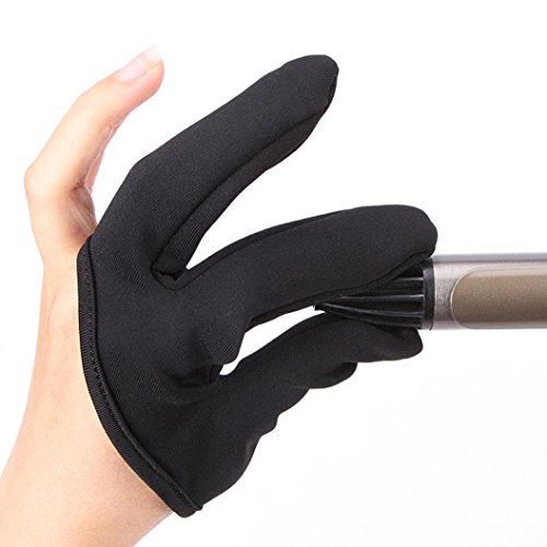 Sinwo Heat Resistant Gloves,Anti-hot Insulation Three Finger Glove Nylon Cloth Black Unisex Haircut For Hair Styling,Bake (Black)